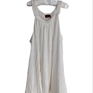 Missoni Mare Dress/Top Scooped Neck Flared Bottom White Size 44/L Orange Label